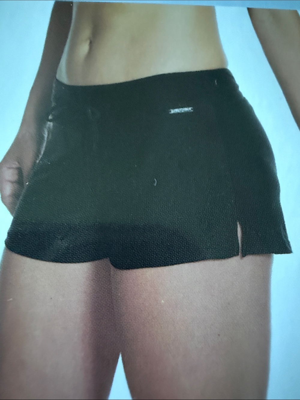 ZeroXposur Black Women's Athletic Shorts with Side Slit Size Medium